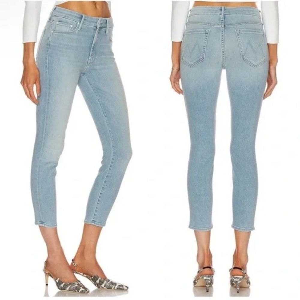 Mother The Looker Crop Skinny Jeans Swimming Pool Sunday Women’s 29 Light Wash